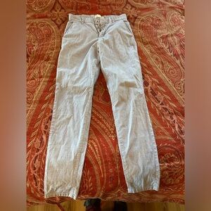 Women’s h&m lightweight pants size 4 blue and white thin stripped